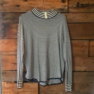 Madewell Stripe-Mix Ashbury Mockneck Sweater